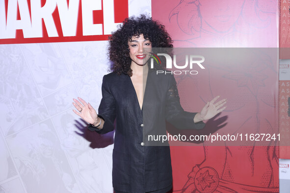 Elyfer Torres attends the Marvel 85 red carpet of the Fashion Forward at Fronton Bucarelli in Mexico City, Mexico, on September 30, 2024. 