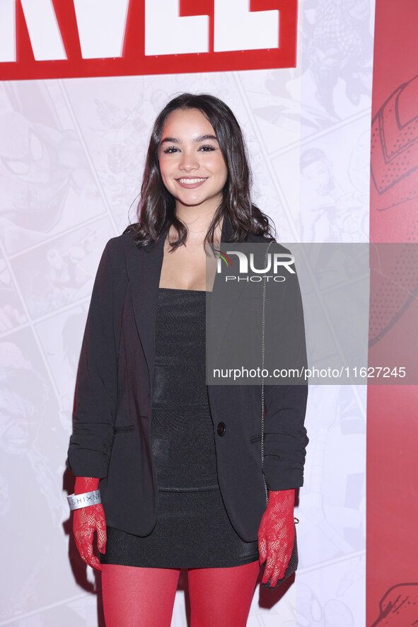 Carla Gaytan attends the Marvel 85 red carpet of the Fashion Forward at Fronton Bucarelli in Mexico City, Mexico, on September 30, 2024. 