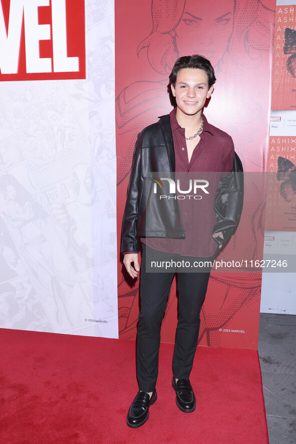 Emiliano Gonzalez attends the Marvel 85 red carpet of the Fashion Forward at Fronton Bucarelli in Mexico City, Mexico, on September 30, 2024...