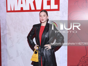 Mia Rubin attends the Marvel 85 red carpet of the Fashion Forward at Fronton Bucarelli in Mexico City, Mexico, on September 30, 2024. (