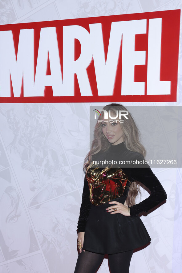 Mar Solis attends the Marvel 85 red carpet of the Fashion Forward at Fronton Bucarelli in Mexico City, Mexico, on September 30, 2024. 