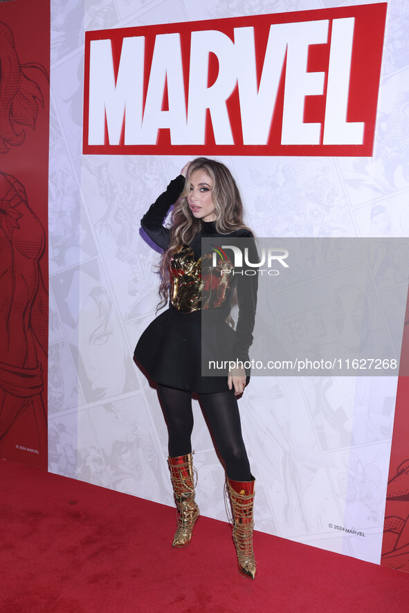 Mar Solis attends the Marvel 85 red carpet of the Fashion Forward at Fronton Bucarelli in Mexico City, Mexico, on September 30, 2024. 