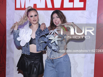 Mar Rendon and Greta Ela attend the Marvel 85 red carpet of the Fashion Forward at Fronton Bucarelli in Mexico City, Mexico, on September 30...