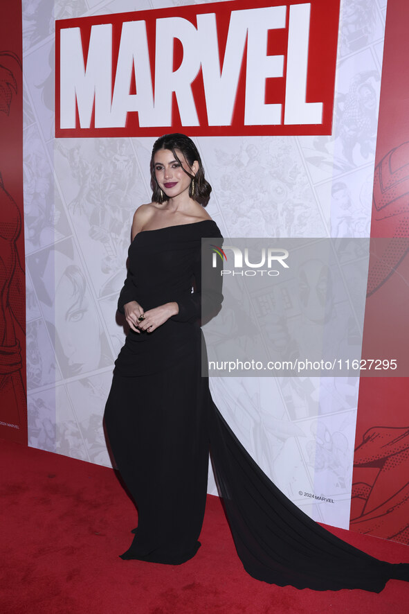 Danae Garcia attends the Marvel 85 red carpet of the Fashion Forward at Fronton Bucarelli in Mexico City, Mexico, on September 30, 2024. 