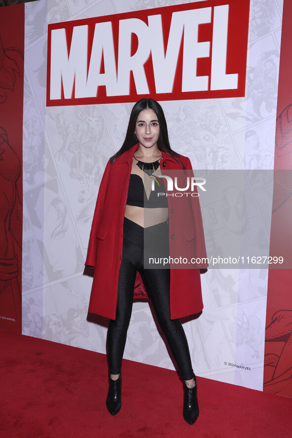 Andy Chavez de Moore attends the Marvel 85 red carpet of the Fashion Forward at Fronton Bucarelli in Mexico City, Mexico, on September 30, 2...