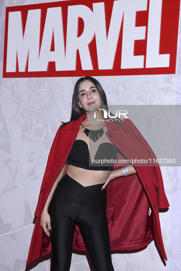 Andy Chavez de Moore attends the Marvel 85 red carpet of the Fashion Forward at Fronton Bucarelli in Mexico City, Mexico, on September 30, 2...