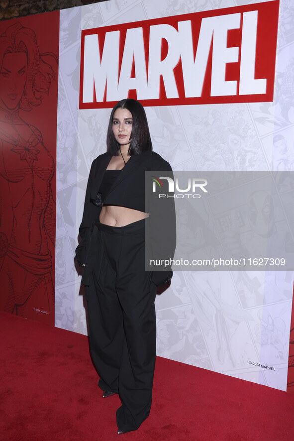 Germaine Valentina attends the Marvel 85 red carpet of the Fashion Forward at Fronton Bucarelli in Mexico City, Mexico, on September 30, 202...