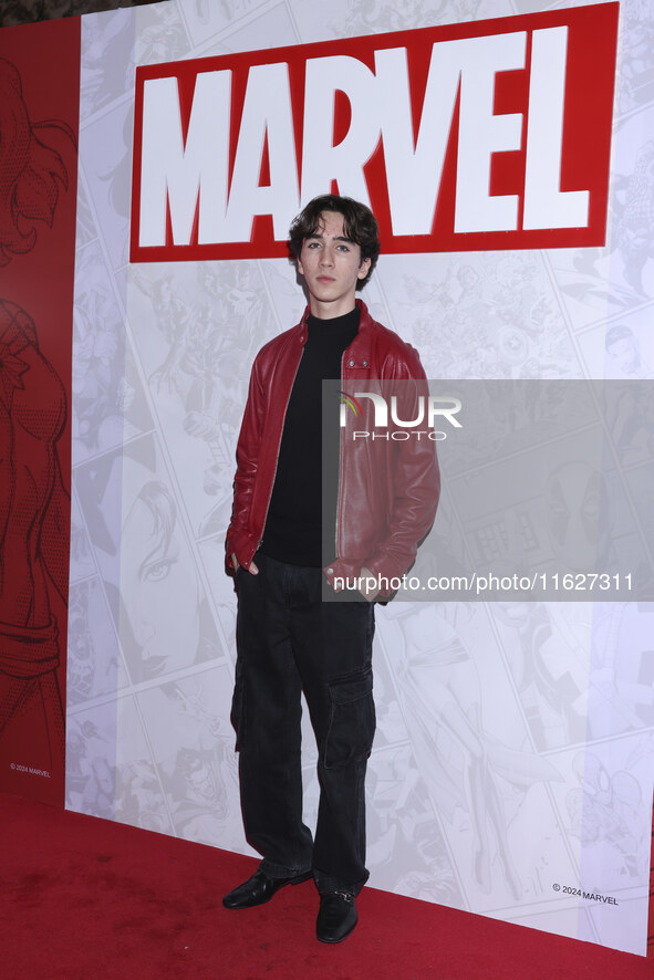 Axel Madrazo attends the Marvel 85 red carpet of the Fashion Forward at Fronton Bucarelli in Mexico City, Mexico, on September 30, 2024. 