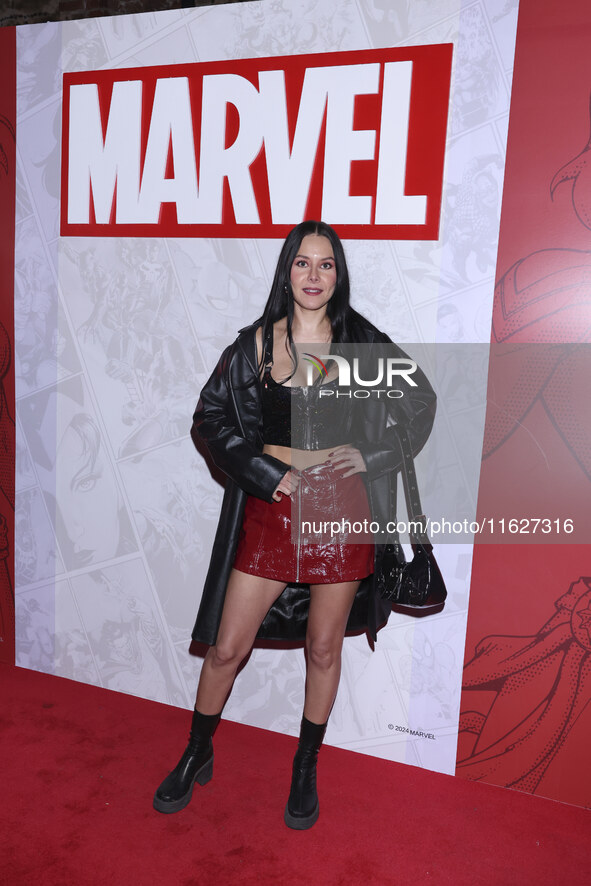 Alejandra Garcia attends the Marvel 85 red carpet of the Fashion Forward at Fronton Bucarelli in Mexico City, Mexico, on September 30, 2024....