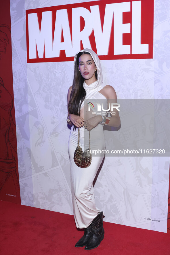 Luisa Fernanda Islas attends the Marvel 85 red carpet of the Fashion Forward at Fronton Bucarelli in Mexico City, Mexico, on September 30, 2...