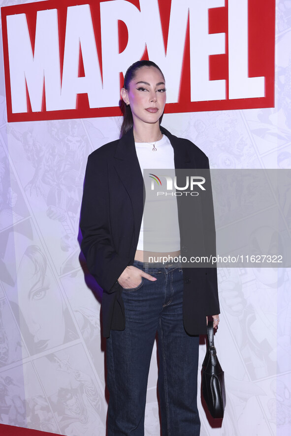 Maria Malo attends the Marvel 85 red carpet of the Fashion Forward at Fronton Bucarelli in Mexico City, Mexico, on September 30, 2024. 