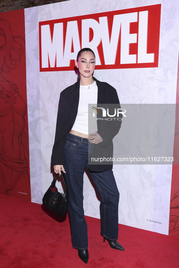 Maria Malo attends the Marvel 85 red carpet of the Fashion Forward at Fronton Bucarelli in Mexico City, Mexico, on September 30, 2024. 