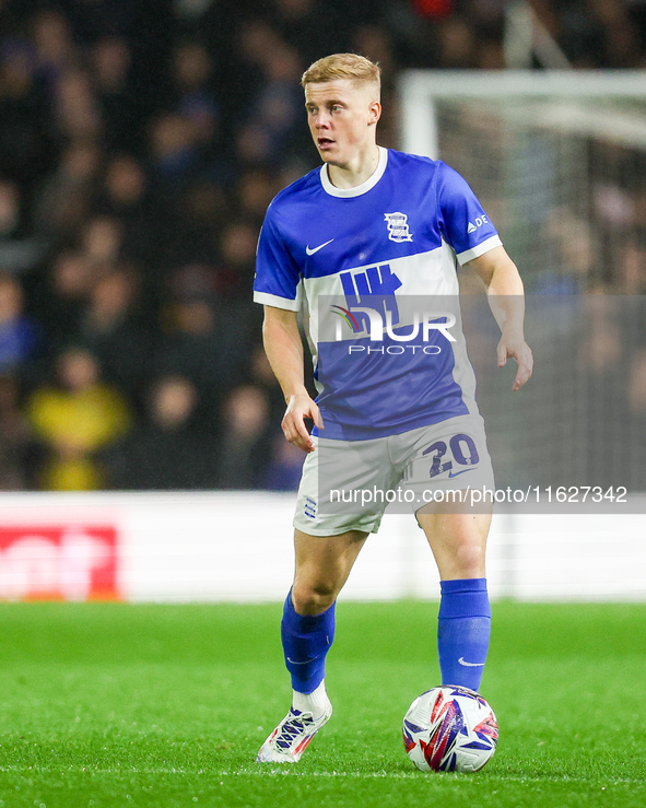 #20, Alex Cochrane of Birmingham on the ball during the Sky Bet League 1 match between Birmingham City and Huddersfield Town at St Andrews @...