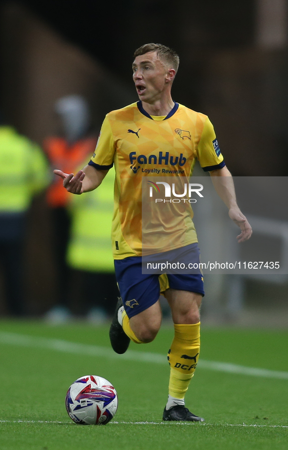 Derby County's Ben Osborn during the Sky Bet Championship match between Sunderland and Derby County at the Stadium Of Light in Sunderland, E...