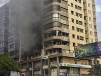 An apartment block lies in partial ruins after being hit by an Israeli airstrike in Beirut, Lebanon, on October 1, 2024. After escalating st...