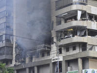 An apartment block lies in partial ruins after being hit by an Israeli airstrike in Beirut, Lebanon, on October 1, 2024. After escalating st...