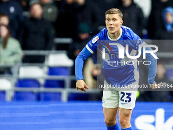 #23, Alfons Sampsted of Birmingham takes a throw-in during the Sky Bet League 1 match between Birmingham City and Huddersfield Town in Birmi...