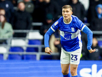 #23, Alfons Sampsted of Birmingham takes a throw-in during the Sky Bet League 1 match between Birmingham City and Huddersfield Town in Birmi...