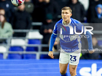 #23, Alfons Sampsted of Birmingham takes a throw-in during the Sky Bet League 1 match between Birmingham City and Huddersfield Town in Birmi...