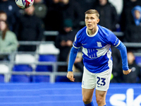 #23, Alfons Sampsted of Birmingham takes a throw-in during the Sky Bet League 1 match between Birmingham City and Huddersfield Town in Birmi...