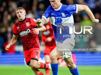 Christoph Klarer of Birmingham is in attacking action during the Sky Bet League 1 match between Birmingham City and Huddersfield Town at St...