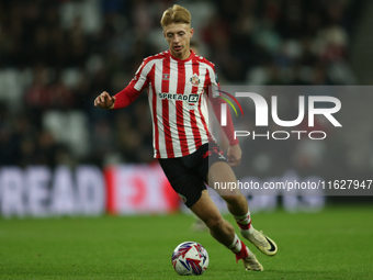 Sunderland's Tom Watson during the Sky Bet Championship match between Sunderland and Derby County at the Stadium Of Light in Sunderland, Eng...