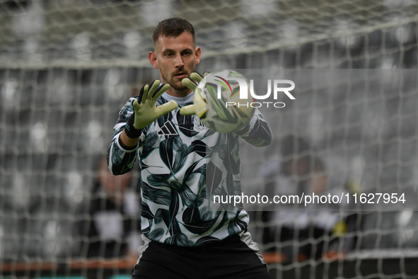 Newcastle United's Martin Dubravka during the Carabao Cup Third Round match between Newcastle United and AFC Wimbledon at St. James's Park i...