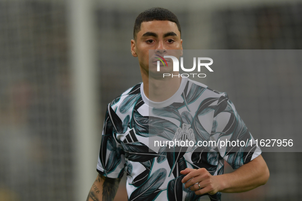 Newcastle United's Miguel Almiron during the Carabao Cup Third Round match between Newcastle United and AFC Wimbledon at St. James's Park in...