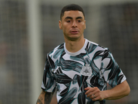 Newcastle United's Miguel Almiron during the Carabao Cup Third Round match between Newcastle United and AFC Wimbledon at St. James's Park in...