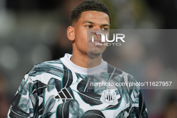 Newcastle United's William Osula during the Carabao Cup Third Round match between Newcastle United and AFC Wimbledon at St. James's Park in...