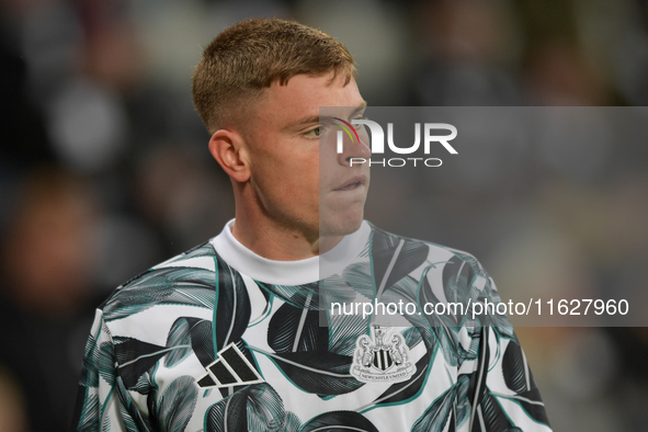 Newcastle United's Harvey Barnes during the Carabao Cup Third Round match between Newcastle United and AFC Wimbledon at St. James's Park in...