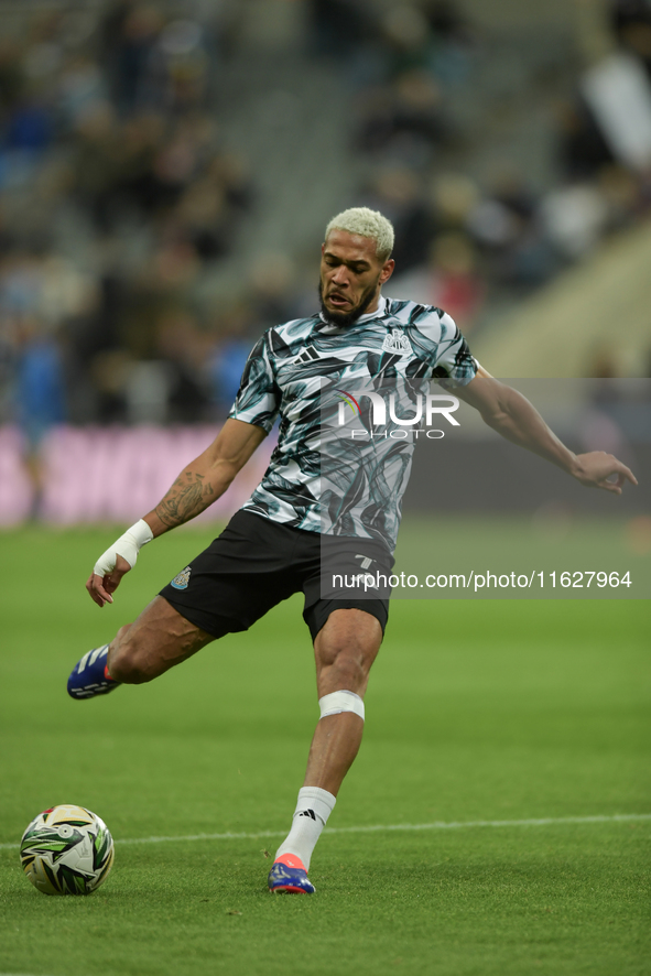 Newcastle United's Joelinton during the Carabao Cup Third Round match between Newcastle United and AFC Wimbledon at St. James's Park in Newc...