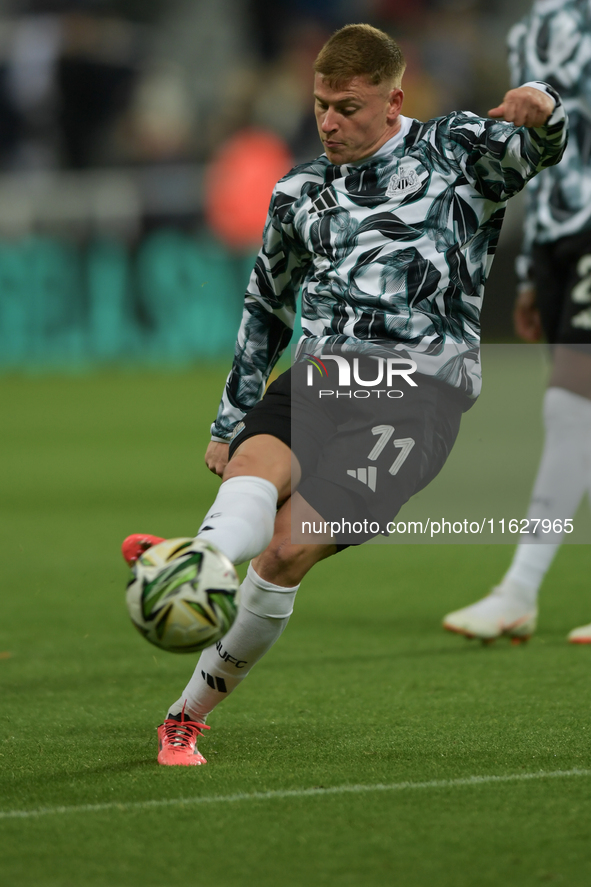 Hartlepool United's Luke Charman during the Carabao Cup Third Round match between Newcastle United and AFC Wimbledon at St. James's Park in...