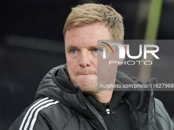 Newcastle United's Manager Eddie Howe during the Carabao Cup Third Round match between Newcastle United and AFC Wimbledon at St. James's Par...