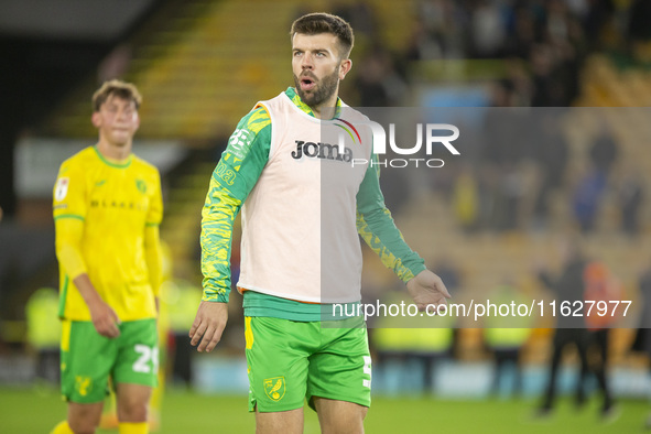 Grant Hanley of Norwich City after the Sky Bet Championship match between Norwich City and Leeds United at Carrow Road in Norwich, England,...