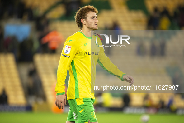 Josh Sargent of Norwich City looks on after the Sky Bet Championship match between Norwich City and Leeds United at Carrow Road in Norwich,...