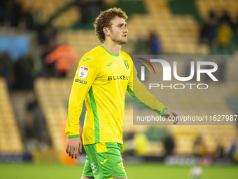 Josh Sargent of Norwich City looks on after the Sky Bet Championship match between Norwich City and Leeds United at Carrow Road in Norwich,...