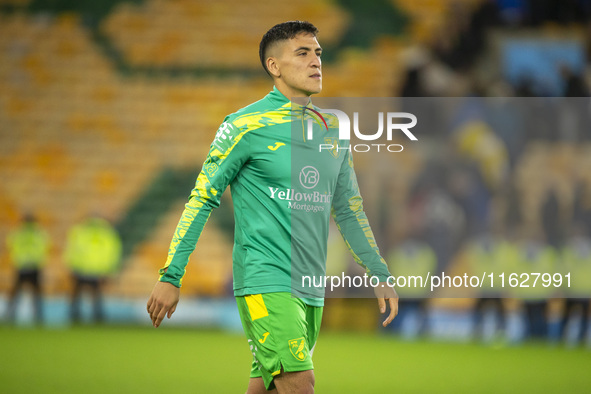 Marcelino Nunez of Norwich City looks on after the Sky Bet Championship match between Norwich City and Leeds United at Carrow Road in Norwic...