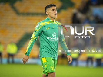 Marcelino Nunez of Norwich City looks on after the Sky Bet Championship match between Norwich City and Leeds United at Carrow Road in Norwic...