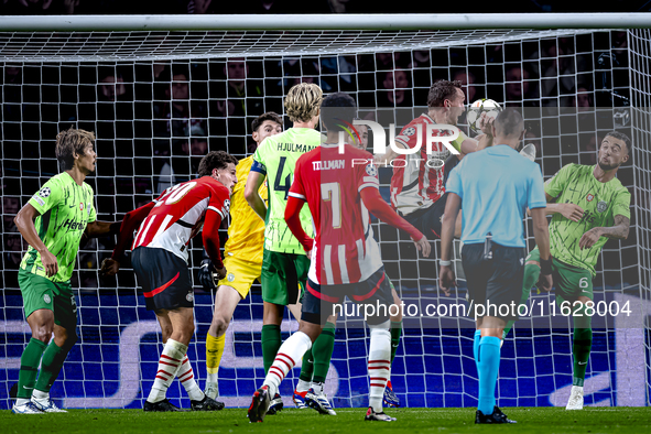 PSV Eindhoven forward Luuk de Jong during the match between PSV and Sporting CP at the Philips Stadium for the UEFA Champions League phase m...