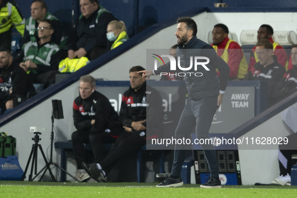 West Bromwich Albion Manager Carlos Corberan during the Sky Bet Championship match between West Bromwich Albion and Middlesbrough at The Haw...