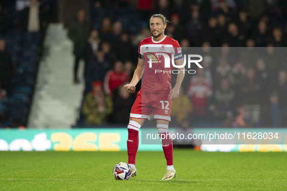 Luke Ayling of Middlesbrough during the Sky Bet Championship match between West Bromwich Albion and Middlesbrough at The Hawthorns in West B...