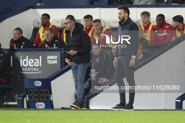 West Bromwich Albion Manager Carlos Corberan during the Sky Bet Championship match between West Bromwich Albion and Middlesbrough at The Haw...