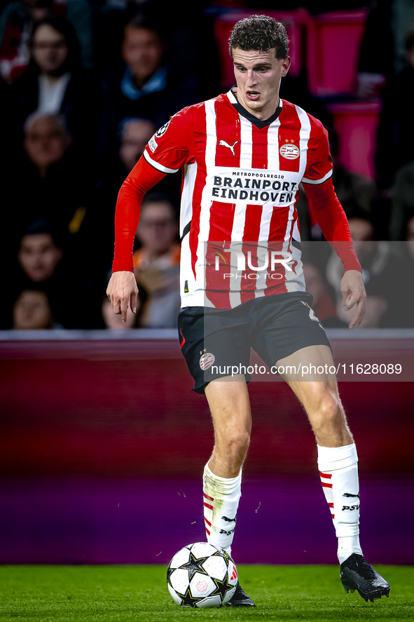 PSV Eindhoven midfielder Guus Til during the match PSV vs. Sporting CP at the Philips Stadium for the UEFA Champions League phase matchday 2...