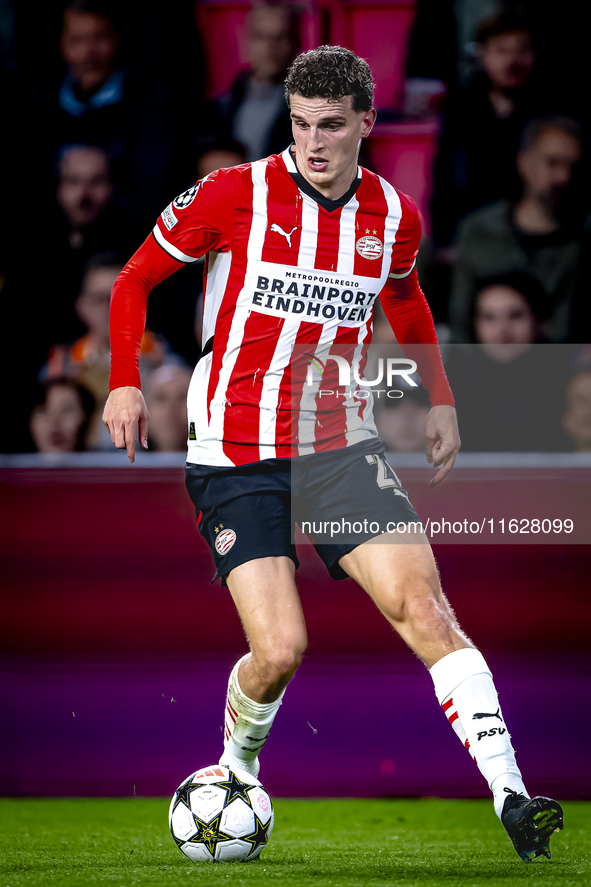 PSV Eindhoven midfielder Guus Til during the match PSV vs. Sporting CP at the Philips Stadium for the UEFA Champions League phase matchday 2...