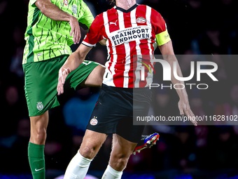 Sporting Club Portugal defender Goncalo Inacio and PSV Eindhoven forward Luuk de Jong during the match PSV vs. Sporting CP at the Philips St...