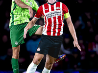 Sporting Club Portugal defender Goncalo Inacio and PSV Eindhoven forward Luuk de Jong during the match PSV vs. Sporting CP at the Philips St...