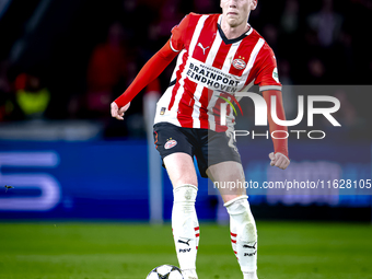 PSV Eindhoven midfielder Jerdy Schouten plays during the match PSV - Sporting CP at the Philips Stadium for the UEFA Champions League phase...