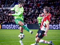 Sporting Club Portugal forward Francisco Trincao and PSV Eindhoven forward Luuk de Jong play during the match PSV vs. Sporting CP at the Phi...