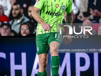 Sporting Club Portugal forward Nuno Santes plays during the match PSV vs. Sporting CP at the Philips Stadium for the UEFA Champions League p...